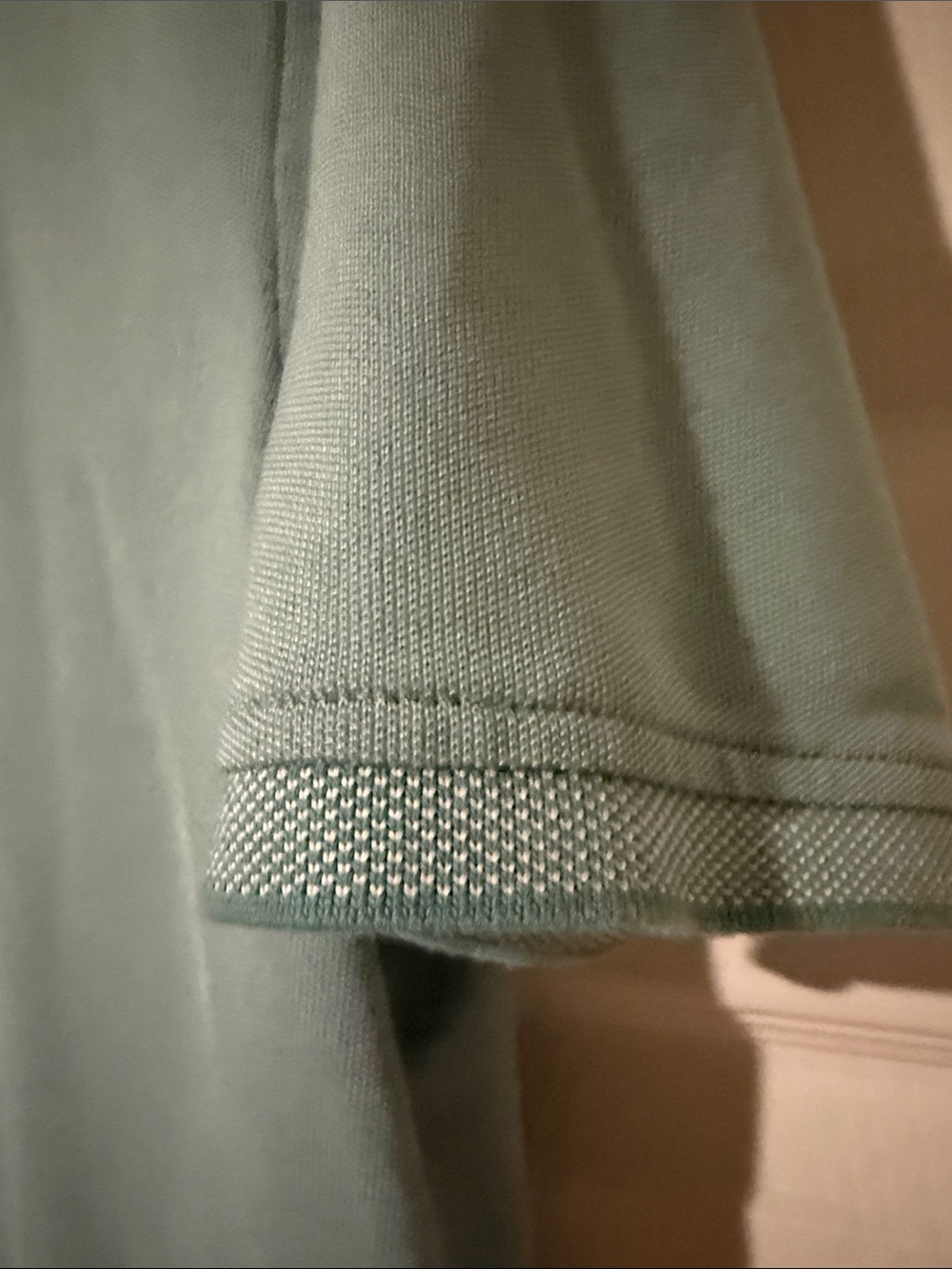 Izod Men's Seafoam Green Polo with Blue Logo - Picture 5 of 5